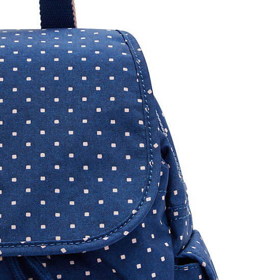 Kipling City Pack Mini Printed Backpacks Soft Dot Blue | AU 1496PJ